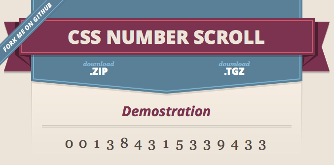 Bookmark: CSS Number Scroll