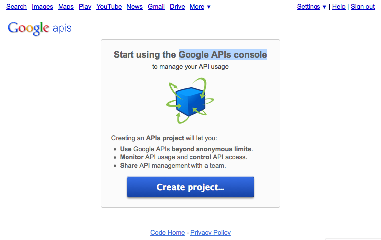 Create Google API Keys
